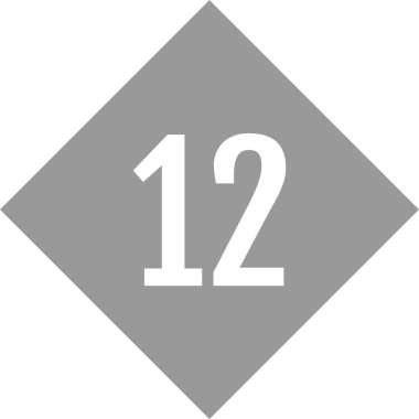 Number 12 icon. flat vector illustration