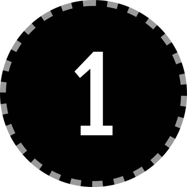Number 1 icon. flat vector illustration