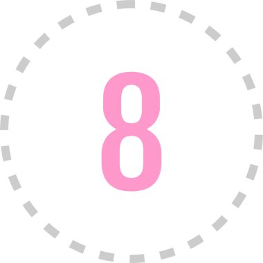 8 numaralı simge vektör illüstrasyonu