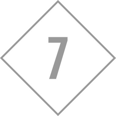 Number 7 icon. flat vector illustration