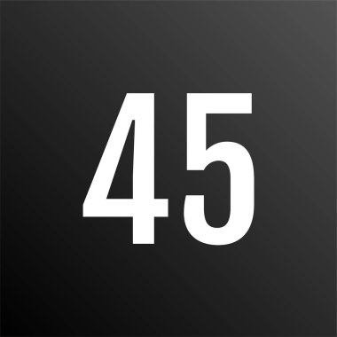 45 sayısının basit logosu, web illüstrasyonu