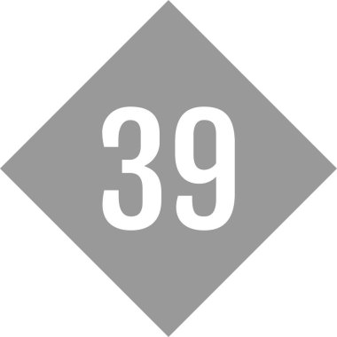 39 numaralı logo, vektör illüstrasyonu 