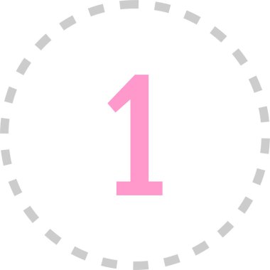 Bir numaralı simge. sayılar düz vektör illüstrasyonu