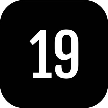 19 numaralı simge, web basit illüstrasyon