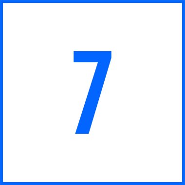 Number 7 icon. flat vector illustration
