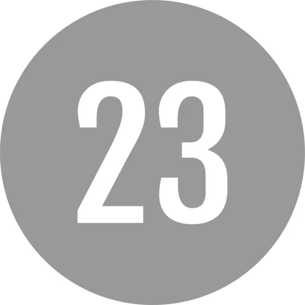 23番アイコンベクトルイラスト — ストックベクタ
