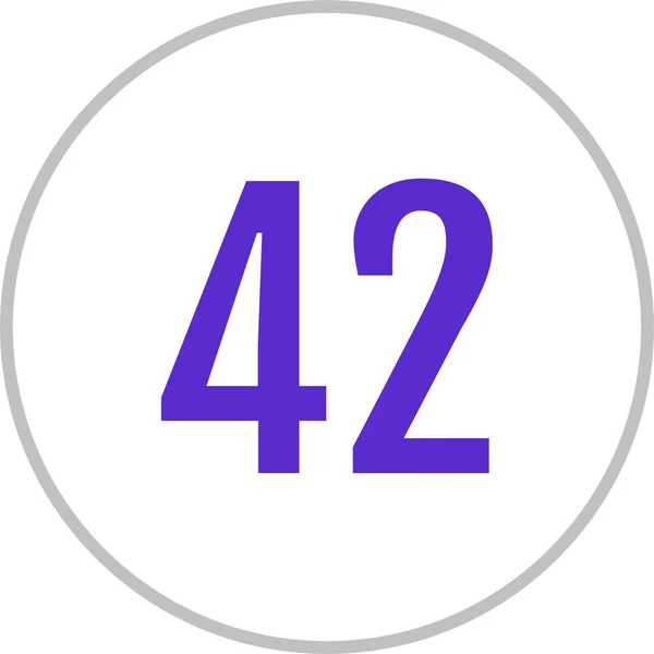 42番アイコンベクトルイラスト — ストックベクタ