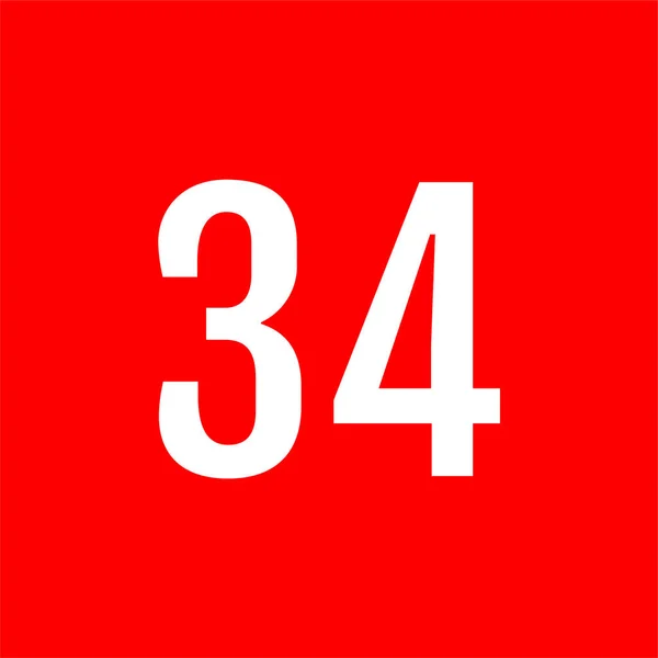 34番アイコンベクトルイラスト — ストックベクタ