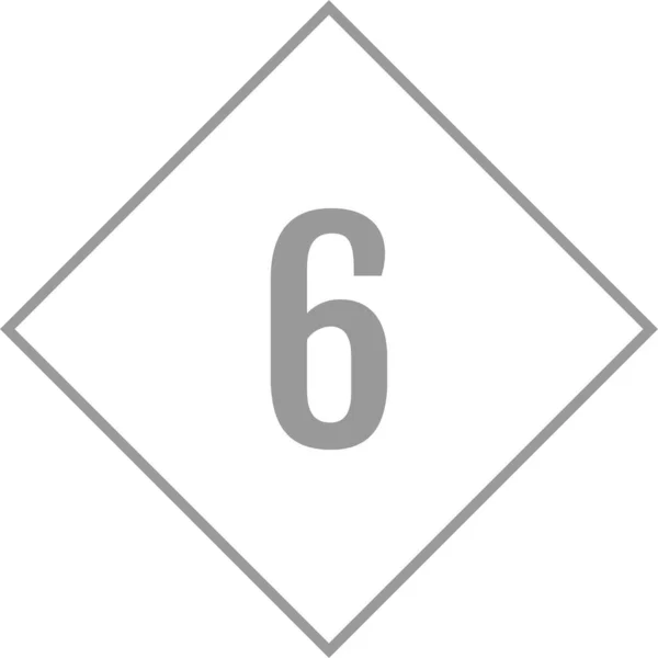 Número Icono Signo Ilustración Simple Web — Archivo Imágenes Vectoriales