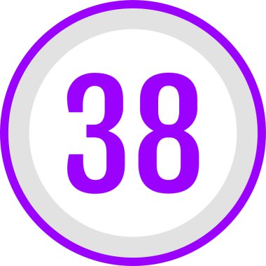 38 numaralı web simgesi. vektör illüstrasyonu