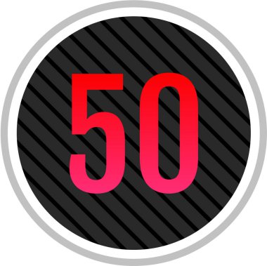 50 numaralı simge vektör illüstrasyonu