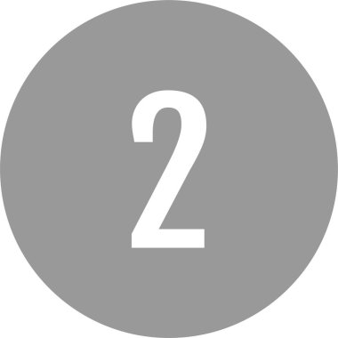 2 numaralı simge. sayılar düz vektör illüstrasyonu