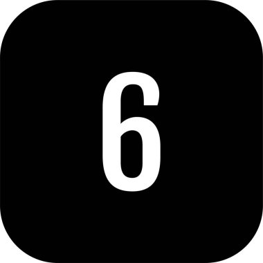 6 numaralı işaret simgesi, web basit illüstrasyon