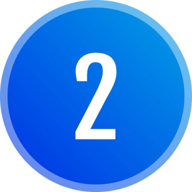 2 numaralı simge. sayılar düz vektör illüstrasyonu