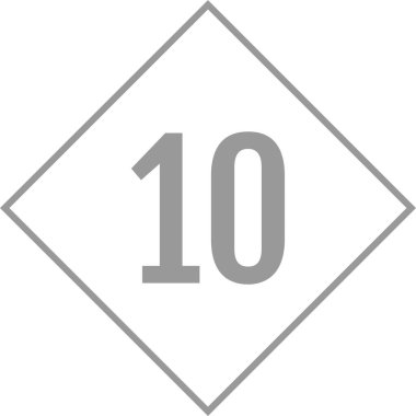 10 numaralı modern vektör illüstrasyonu