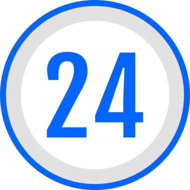 24 numaralı simge, vektör illüstrasyonu