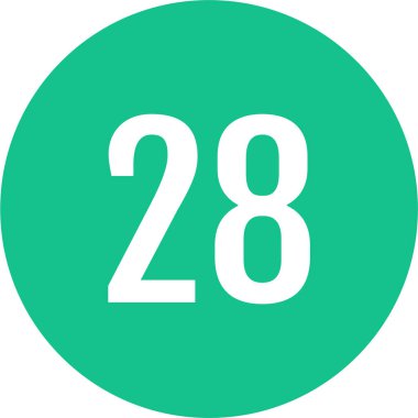 28 numaralı simge. vektör illüstrasyonu