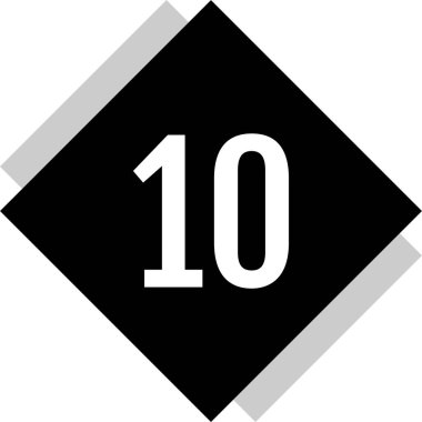 10 numaralı modern vektör illüstrasyonu