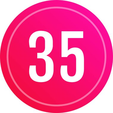 35 numaralı simge vektör illüstrasyonu