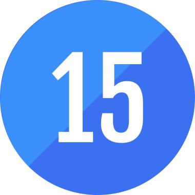15 numaralı simge vektör illüstrasyonu