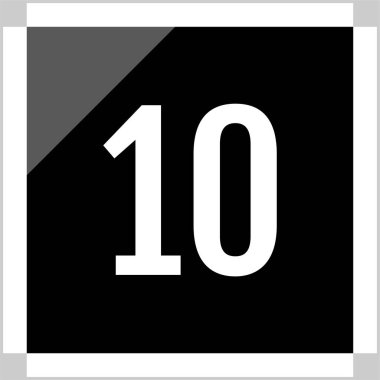 10 numaralı modern vektör illüstrasyonu