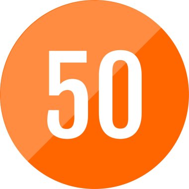 50 numaralı simge, vektör illüstrasyonu
