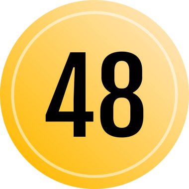 48 numaralı logo, vektör illüstrasyonu 