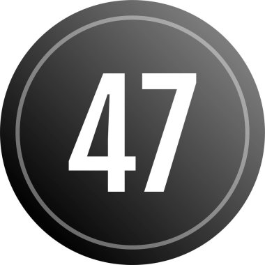 47 numara, vektör tasarım şablonu. 