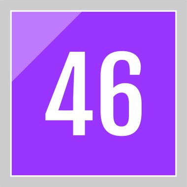 46 numaralı logo simgesi web tasarım illüstrasyonu