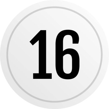 Basit web simgesi ile 16 numara