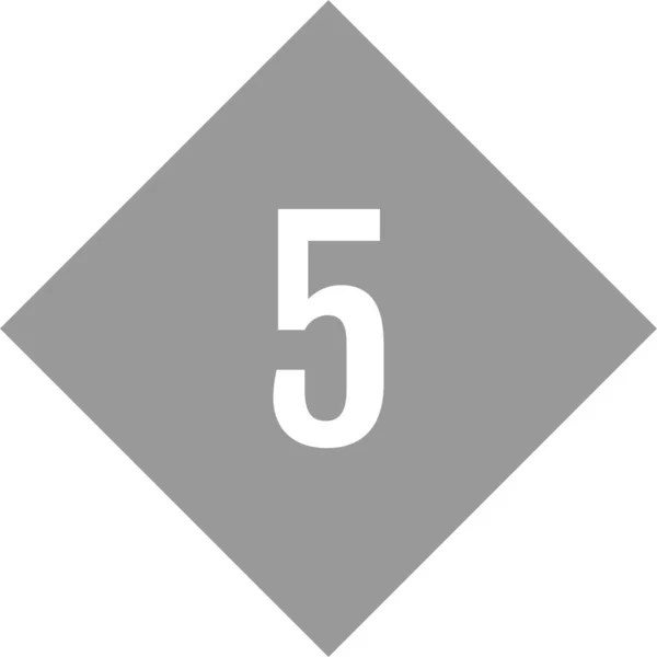 5番アイコン 数平面ベクトル図 — ストックベクタ