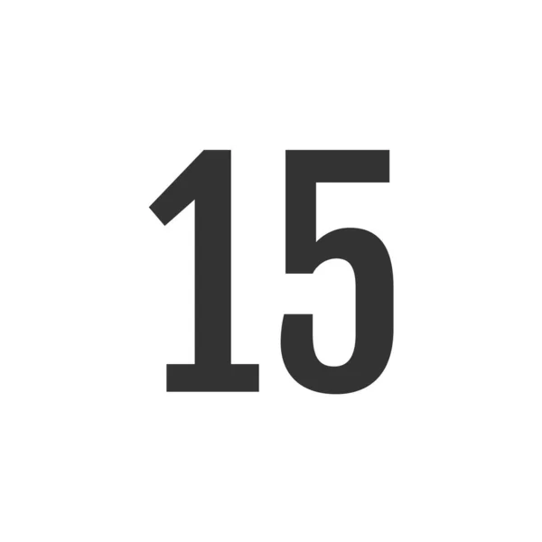 Numéro Icône Chiffres Illustration Vectorielle Plate — Image vectorielle