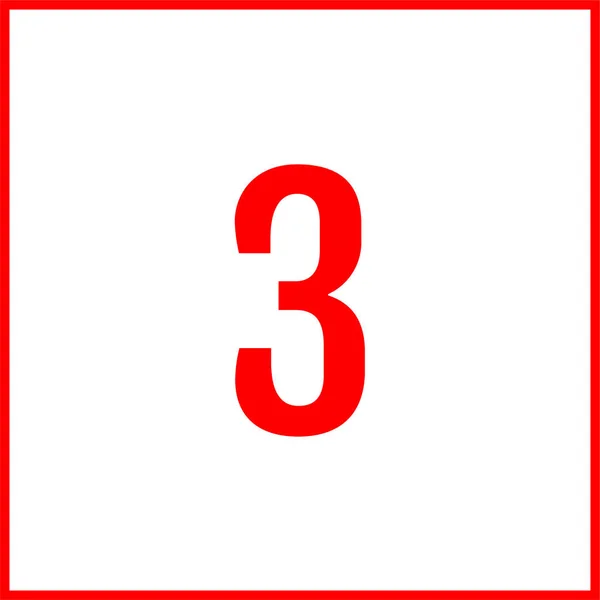 Symbol Nummer Zahlen Flache Vektor Illustration — Stockvektor