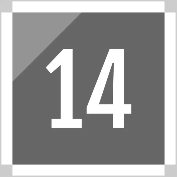 Numéro Icône Chiffres Illustration Vectorielle Plate — Image vectorielle