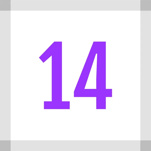 Icône Numéro Illustration Vectorielle Plate — Image vectorielle