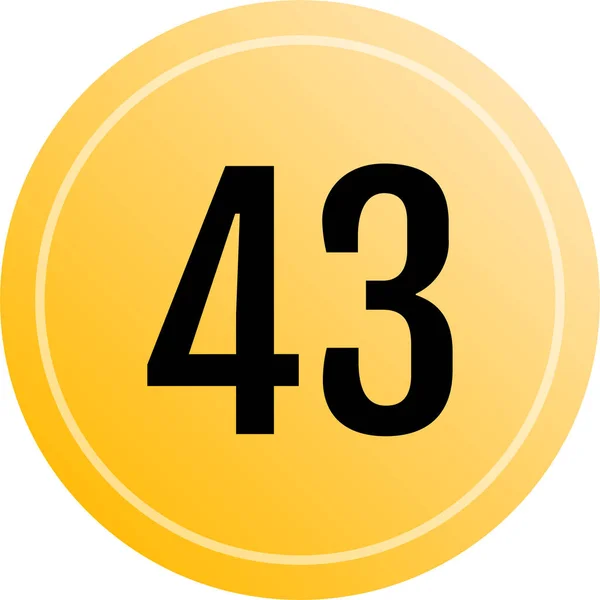 43番アイコンベクトルイラスト — ストックベクタ