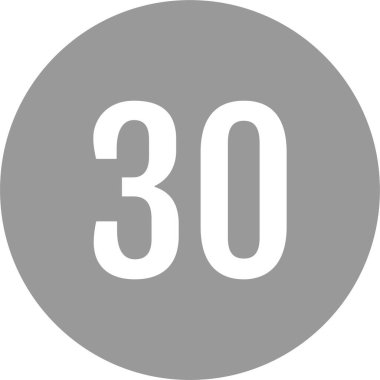 30 numaralı simge, vektör illüstrasyonu      