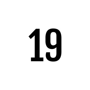 19 numaralı simge, web basit illüstrasyon