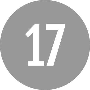 17 numara, grafik vektör illüstrasyonu  