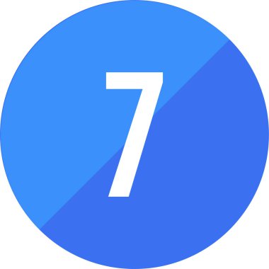 7 numaralı simge, vektör illüstrasyonu      