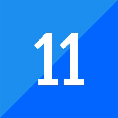 Number 11 icon. flat vector illustration