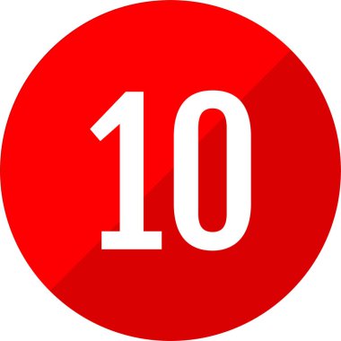 10 numaralı simge vektör illüstrasyonu