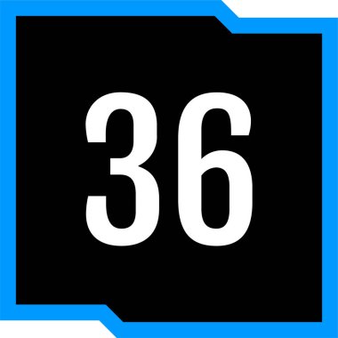 36 numaralı işaret simgesi, web basit illüstrasyon