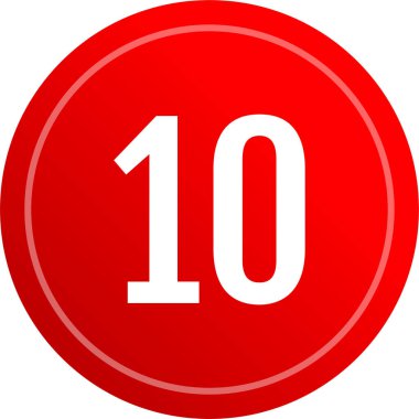 10 numaralı modern vektör illüstrasyonu