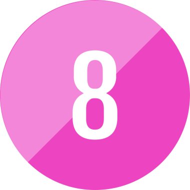 8 numaralı simge, vektör illüstrasyonu      