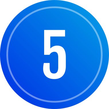 5 numaralı simge vektör illüstrasyonu