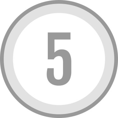 5 numaralı simge vektör illüstrasyonu