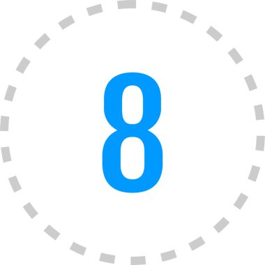8 numaralı simge vektör illüstrasyonu