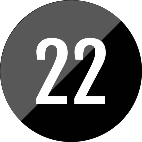 22番アイコンベクトルイラスト — ストックベクタ