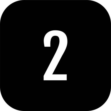 Number 2 icon. flat vector illustration